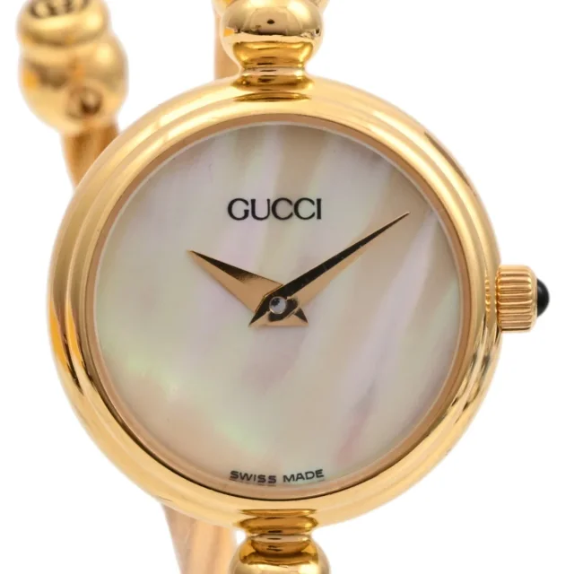 Gucci Round logo face bangle watch 2700.2.L quartz shell from VINTAGE QOO TOKYO, photo 3 of 5