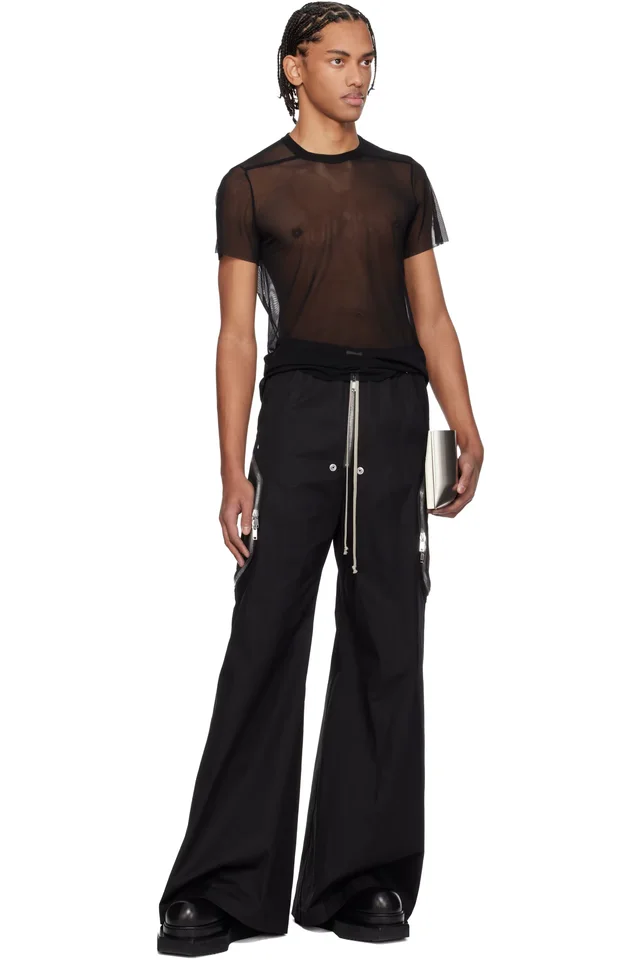 Rick Owens Black Temple Short Level T-shirt, photo 4 of 4 from SSENSE