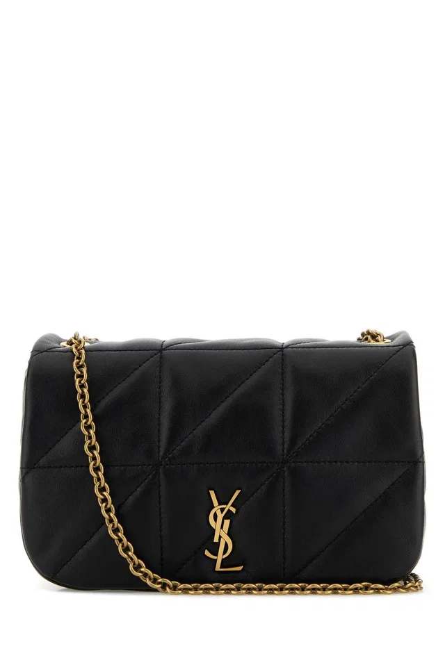 Saint Laurent Jamie Shoulder Bag — Black in Black Leather from HEWI