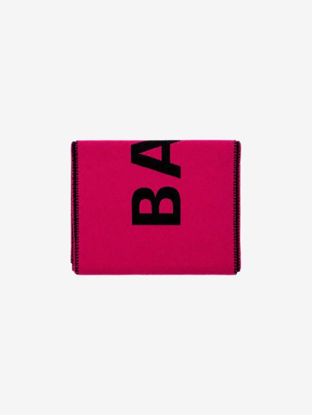 Balenciaga Pink logo wool scarf in Pink Wool from Sign of the Times