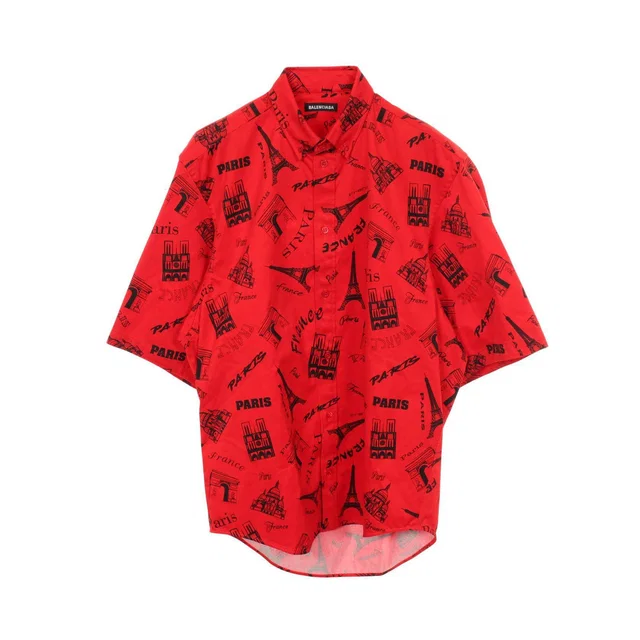 Balenciaga Tourist Print Cotton Top from LuxUness