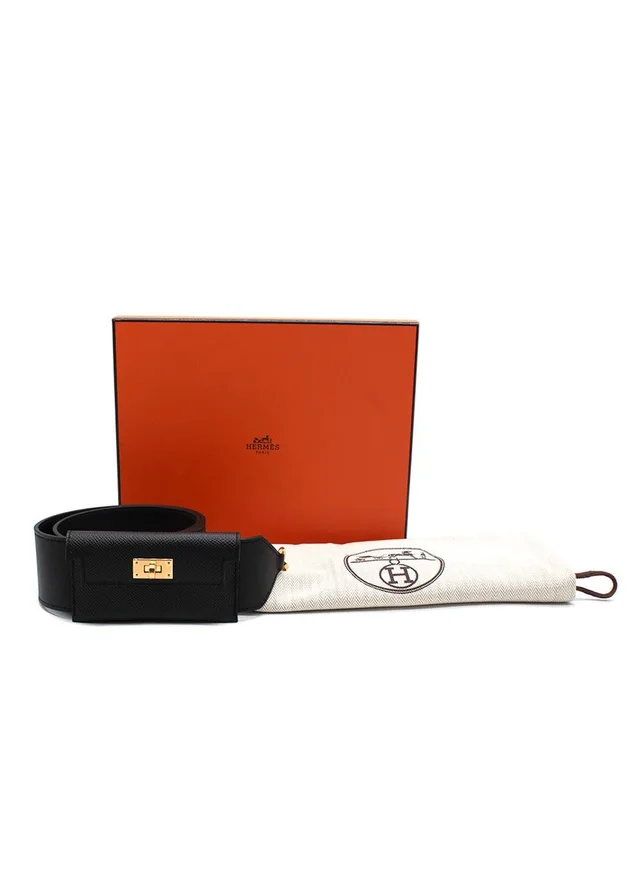 Hermès Black Kelly Pocket Bag Strap in Black from HEWI, photo 2 of 2