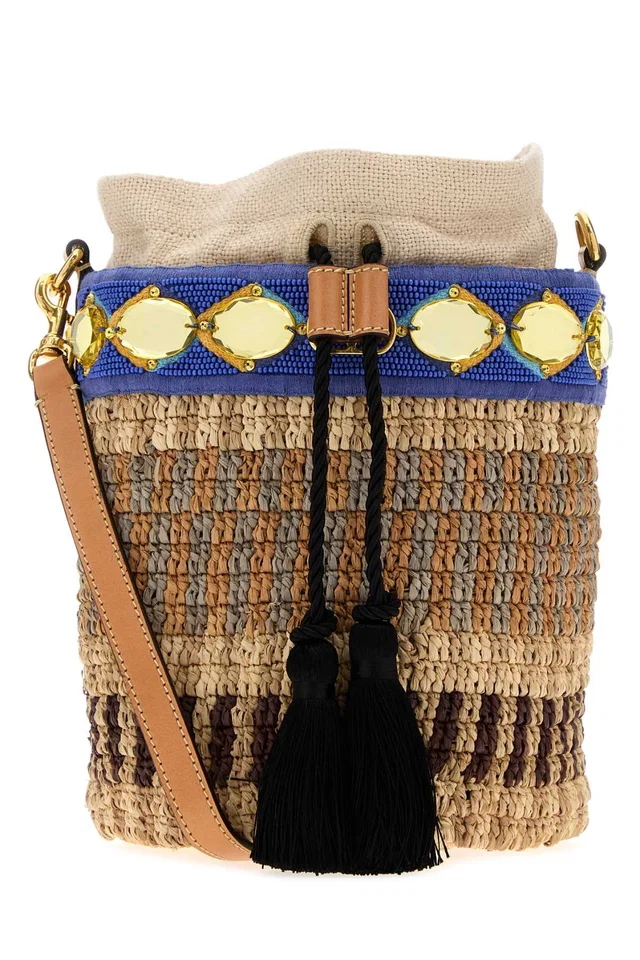 Valentino Garavani Bucket Bag — Multicolor in Multicolor Canvas from HEWI
