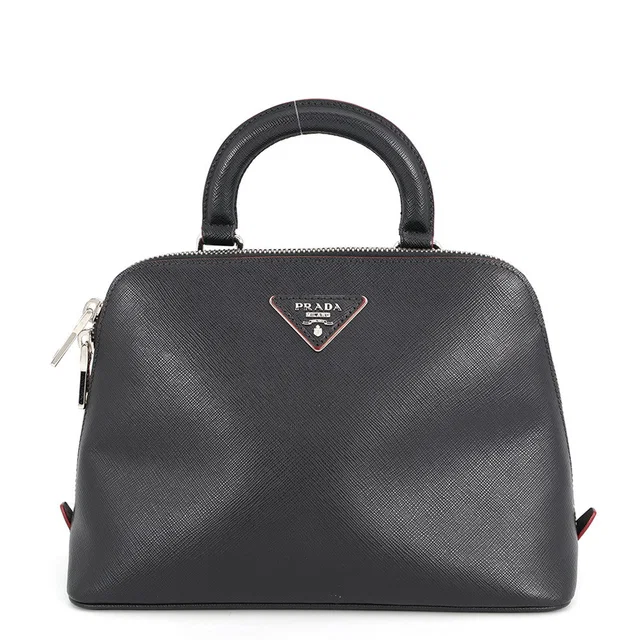 Prada 2WAYBag Black/Red1BZ003 Saffiano LeatherLeather in Black Saffiano leather from GALLERY RARE