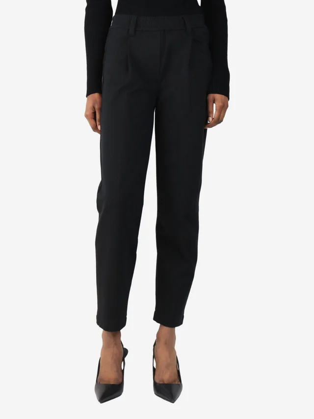 Brunello Cucinelli Black tapered pants - size UK 6 in Black from Sign of the Times