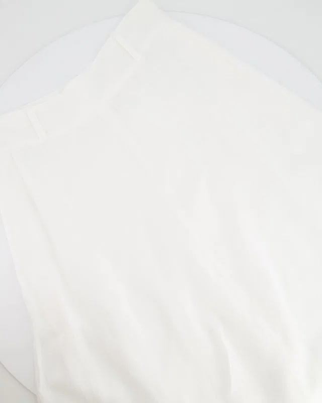Zimmermann White Midi Linen Skirt Size 3 (UK 14) in White from Sellier