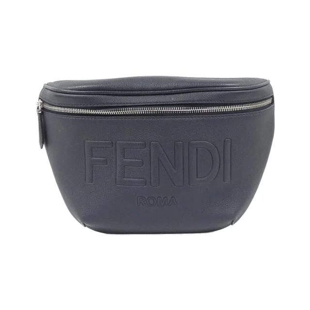 Fendi Shadow Diagonal 7VA562 AMAC Shoulder Bag in F082Q/DARK BLUE / SILVER (silver) metal fittings leather from KOMEHYO