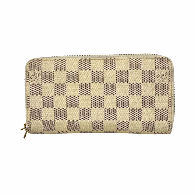 Louis Vuitton Wallet Damier Azur Zippy White in White from The Reluxe