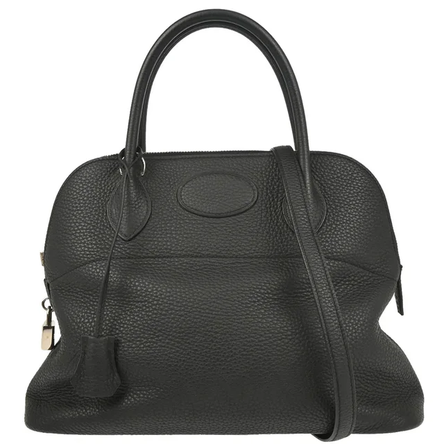 Hermès Black Taurillon Clemence Bolide 31 2way Shoulder Handbag in Black Clemence leather from AMORE Vintage Tokyo