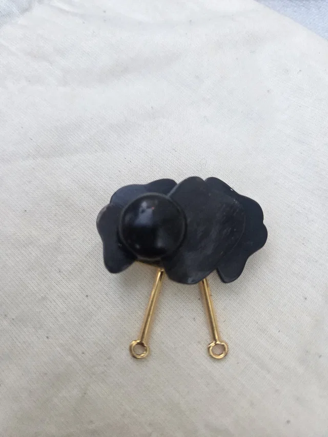 Marni Black Bird Pin With Gold Accents in black|gold from Poshmark