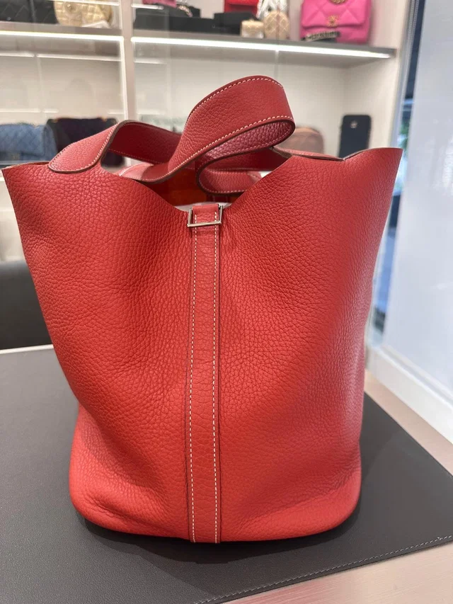 Hermès Picotin 26 GM Sanguine Clem PHW #O from Luxury Promise