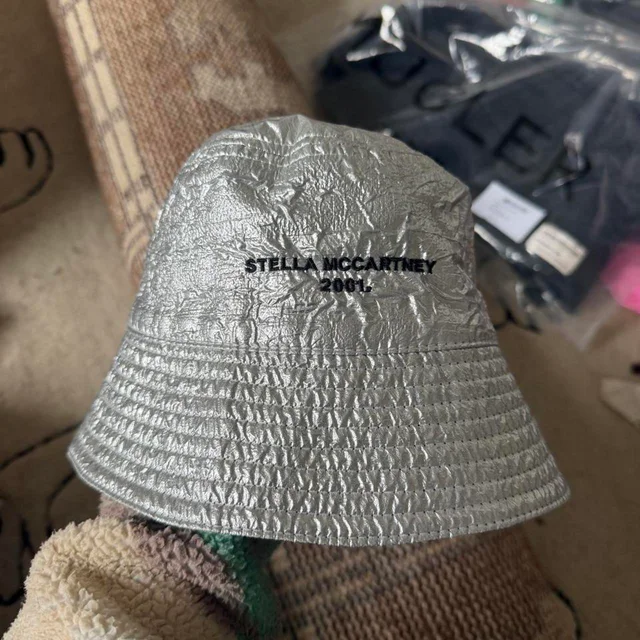 Stella McCartney Women's Hat - Silver in silver|gray from Depop, photo 4 of 5