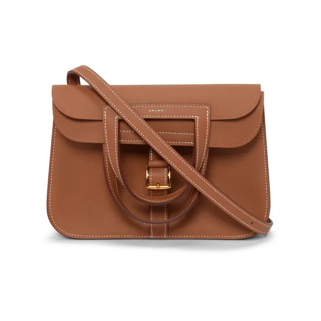 Hermès Swift Mini Halzan 22 in Gold Swift leather from Blue Spinach