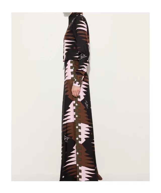 Emilio Pucci Valdimontone Print Silk Crop Shirt, photo 3 of 5 from SENSER