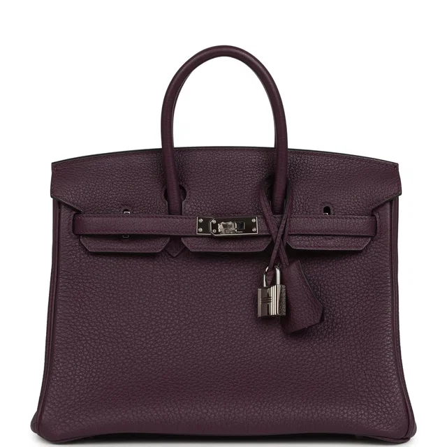 Hermès Birkin 25 Raisin Togo Palladium Hardware in Togo leather from Madison Avenue Couture