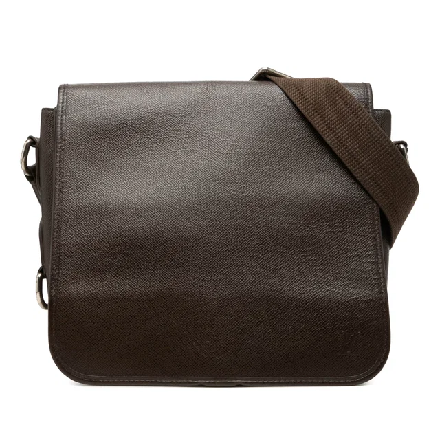 Brown Louis Vuitton Taiga Andrei Crossbody Bag in Brown Canvas from Designer Revival