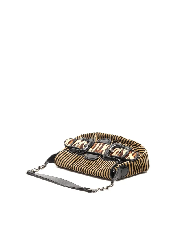 Fendi Striped Velvet B Bis Bag in Velvet from A Retro Tale, photo 5 of 11