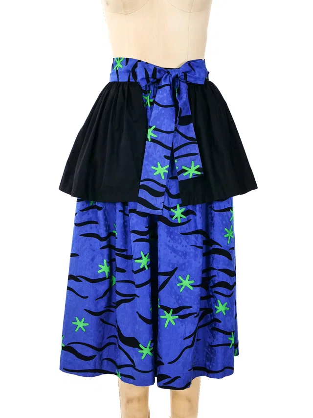 Saint Laurent Star Print Skirt from Arcade Vintage