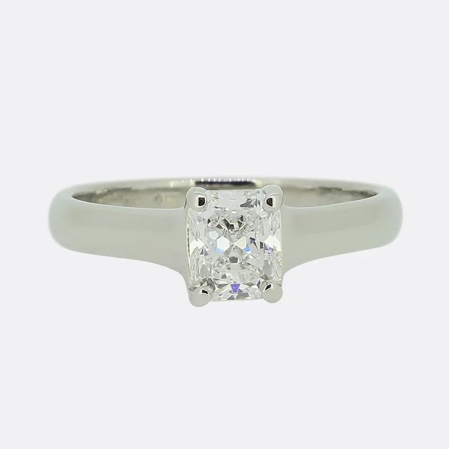 Tiffany & Co. 0.71 Carat Lucida Cut Diamond Solitaire Ring from The Vintage Jeweller