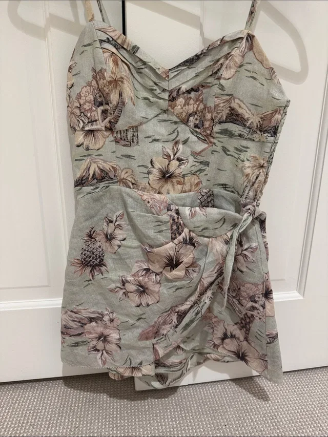 Zimmermann Mini Dress in green|brown|red from Poshmark