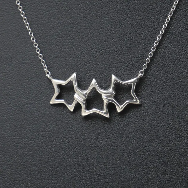 Tiffany & Co. Vintage Necklace Triple Star 925 Sterling Silver in Silver from The Reluxe