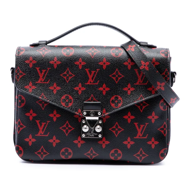 Black Louis Vuitton Monogram Infrarouge Pochette Metis Satchel in Black Coated canvas from Designer Revival