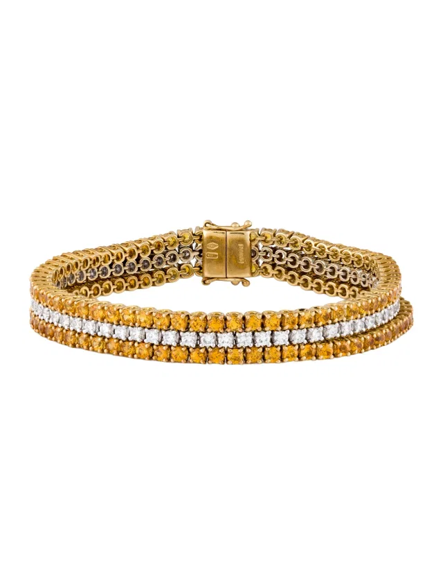 Damiani 18K Sapphire & Diamond Multistrand Bracelet in multicolor from The RealReal