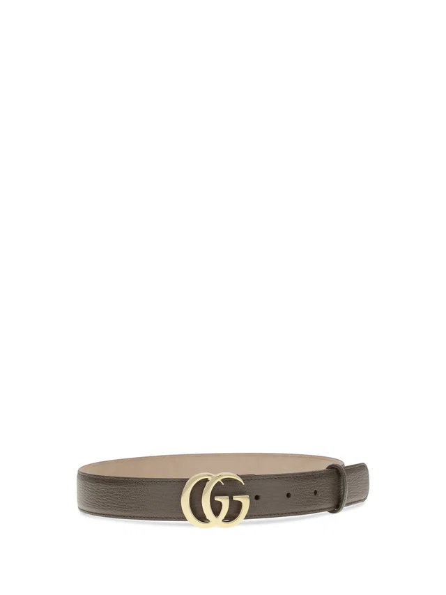 Gucci Grained Calf Leather Belt — Brown in Brown Calfskin from HEWI