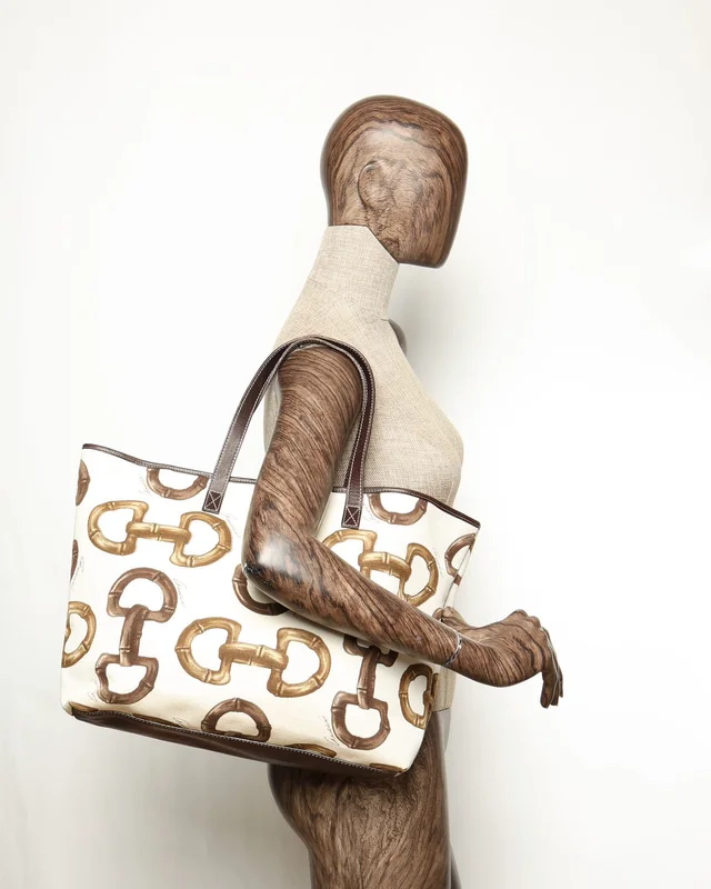Gucci Bamboo Horsebit Print Tote bag in Canvas from A Retro Tale, photo 9 of 9