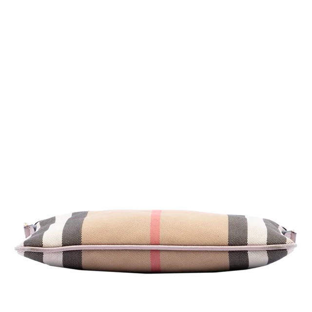 Beige Burberry House Check Canvas Derby Peyton Crossbody in Beige Canvas from Designer Revival, photo 3 of 6