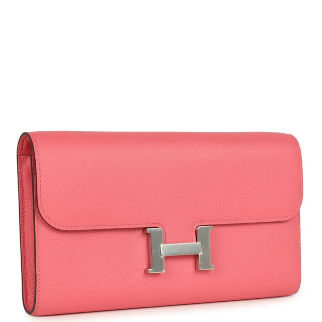 Hermès Constance Wallet To Go Rose Azalee Evercolor Palladium Hardware in Pink Leather from Madison Avenue Couture, photo 2 of 2