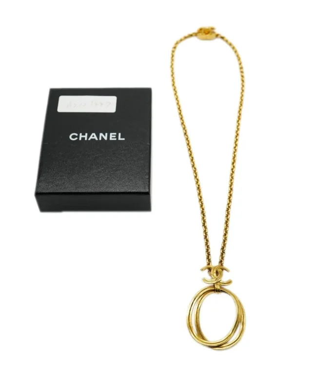 Chanel 96P Vintage CC Hoop Necklace from Luxury Promise, photo 6 of 6