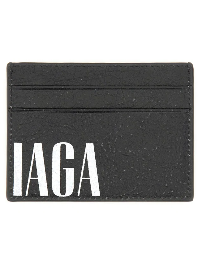 Balenciaga Domesticated Lambskin Card Case — Black Lamb Leather Wallets & Purses in Black Lambskin from HEWI