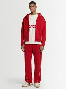 adidas Originals Wide-leg trousers with contrast details in 66% Cotton, 34% Polyester, photo 2 of 3 from LUISAVIAROMA