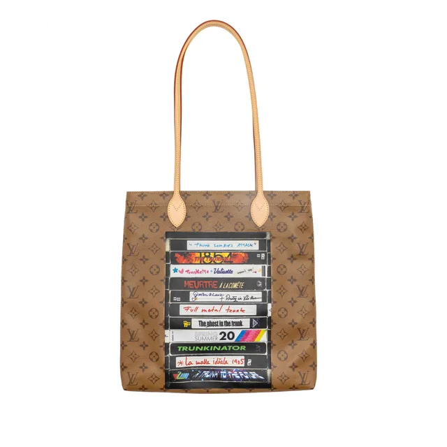 Louis Vuitton Carry It Tote VHS Tapes Print Monogram Reverse Canvas/Leather GHW in Canvas from EMIER