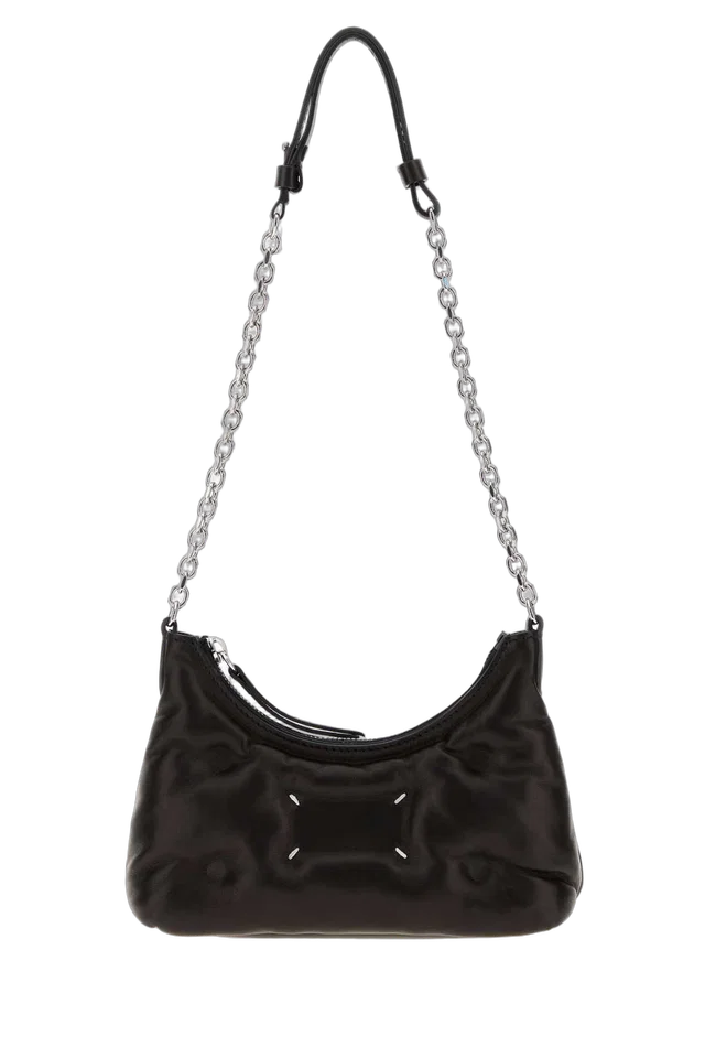 Maison Margiela Slam Shoulder Bag — Black in Black Leather from HEWI