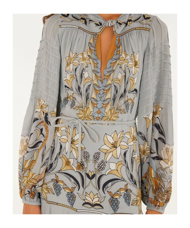 Farm Rio Stained Glass Beauty Long Sleeve Pleated Maxi Dress, photo 3 of 3 from SENSER