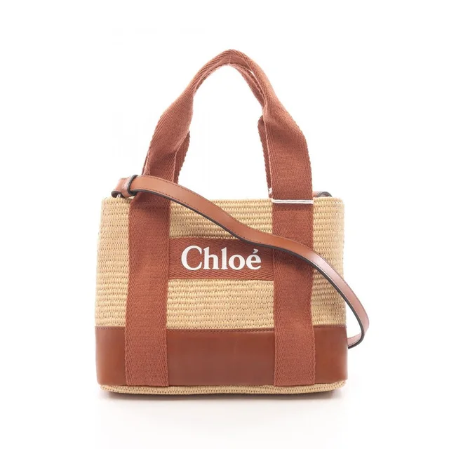 Chloé Shoulder Bag Leather Faux Straw Tan Beige Brown in brown|red|neutral Raffia from Poshmark