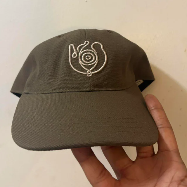 Loewe Men's Caps - Khaki/Brown in brown|gold|red|neutral from Depop, photo 1 of 1