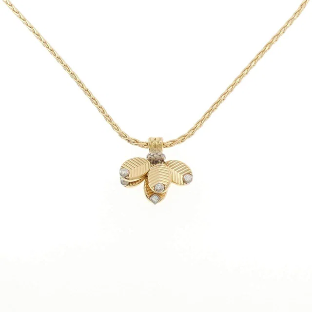 Cartier Grain De Cafe 18K Yellow Gold White Gold Diamond Necklace in White from LuxUness
