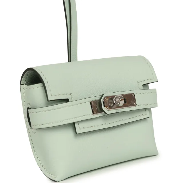 Hermès Kelly Festival Bag Charm Vert Peppermint Swift Palladium Hardware in Green Swift leather from Madison Avenue Couture, photo 2 of 8