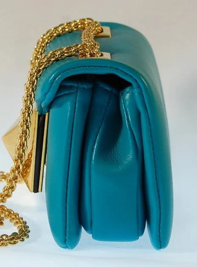 Valentino Garavani One Stud Nappa Micro Bag With Chain in Green Leather from Oxfam Online Shop, photo 2 of 2