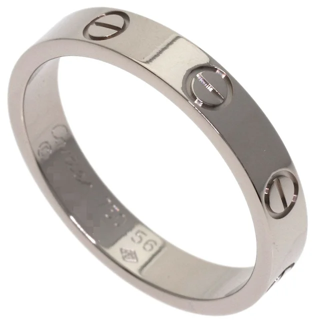 Cartier Mini Love Ring 56 18K White Gold in White from The Reluxe