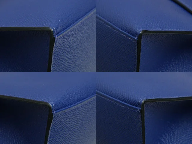 Hermès Bleu Electrique Epsom Kelly Pochette in Blue Epsom leather from Ann's Fabulous Finds, photo 8 of 11