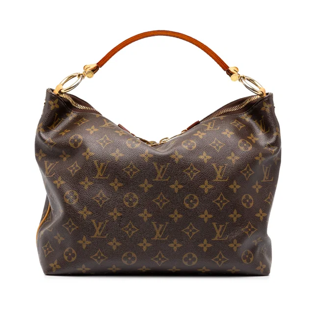 Brown Louis Vuitton Monogram Sully PM Shoulder Bag in Brown Coated canvas from Designer Revival