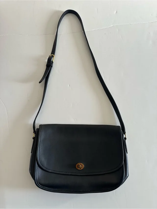 Coach Vintage Leather City Classic Shoulder Bag 80's/90's Made In Usa in black Leather from Poshmark, photo 1 of 1