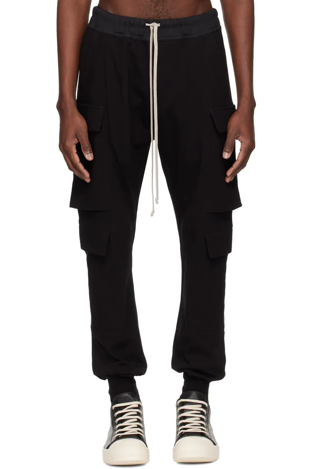Rick Owens Black Temple Mastodon Megacargo Pants, image 1 of 1 from SSENSE