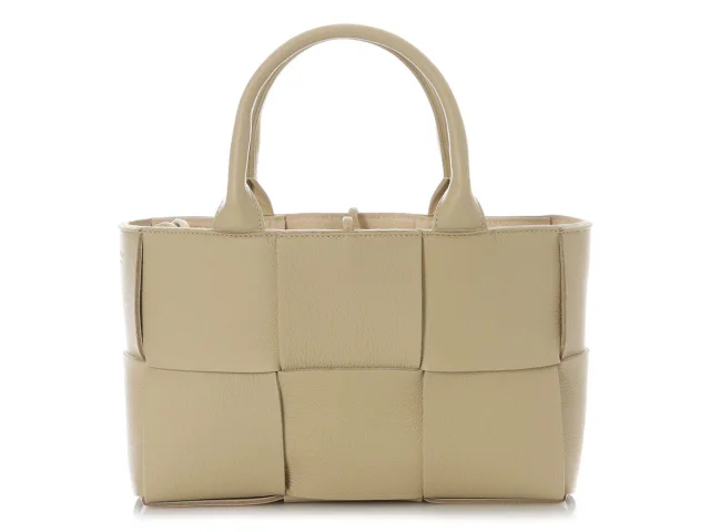 Bottega Veneta Mini Beige Maxi Intrecciato Arco Tote in Beige Woven leather from Ann's Fabulous Finds, photo 5 of 10