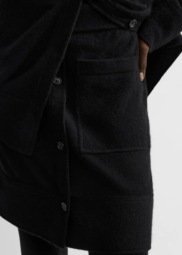 Toteme Buttoned cashmere skirt black, photo 4 of 4 from SENSER