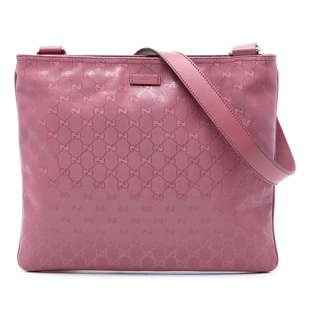 Pink Gucci GG Imprime Crossbody in Pink Coated canvas from Designer Revival